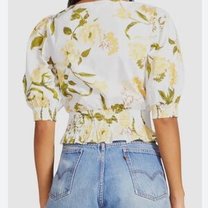 BB Dakota by Steve Madden- Yellow Floral Top- Size Medium